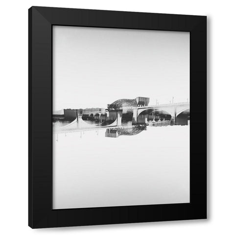 Chattanooga I Black Modern Wood Framed Art Print with Double Matting by Malone, Will