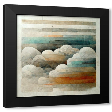 Cloud Dream 2 Black Modern Wood Framed Art Print with Double Matting by Screendoor