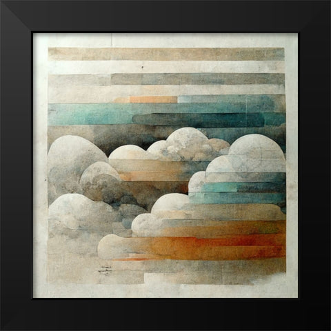 Cloud Dream 2 Black Modern Wood Framed Art Print by Screendoor