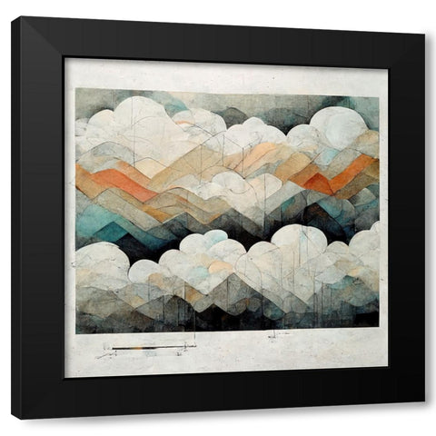 Cloud Dream 3 Black Modern Wood Framed Art Print by Screendoor