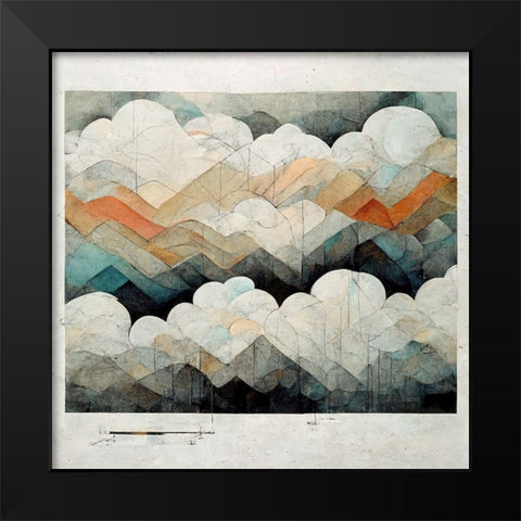 Cloud Dream 3 Black Modern Wood Framed Art Print by Screendoor