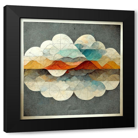 Cloud Dream 4 Black Modern Wood Framed Art Print by Screendoor