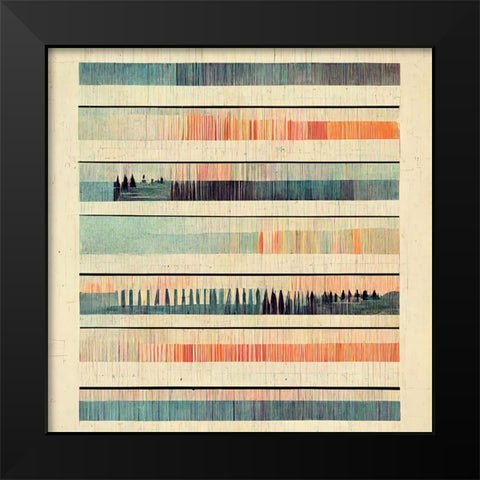 Dancing Filmstrip 4 Black Modern Wood Framed Art Print by Screendoor
