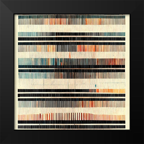 Dancing Filmstrip 5 Black Modern Wood Framed Art Print by Screendoor