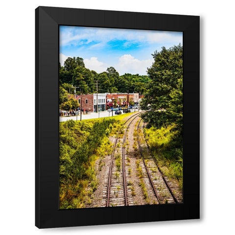 Downtown Saluda Vertical Black Modern Wood Framed Art Print with Double Matting by Malone, Will