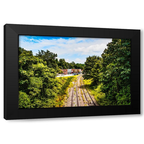 Downtown Saluda Black Modern Wood Framed Art Print with Double Matting by Malone, Will