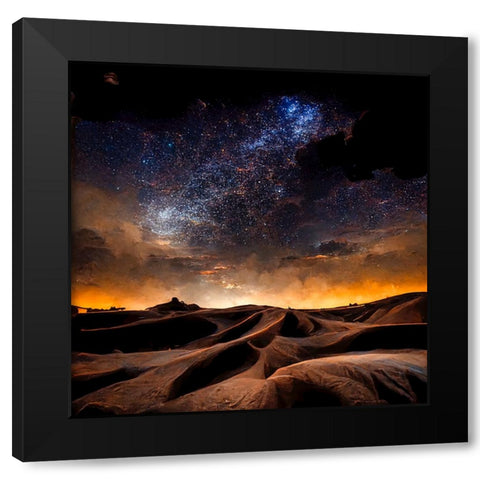 Dune Sea 5 Black Modern Wood Framed Art Print with Double Matting by Screendoor