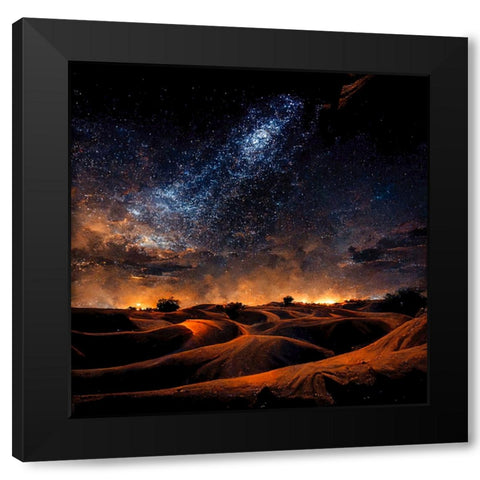 Dune Sea 6 Black Modern Wood Framed Art Print with Double Matting by Screendoor