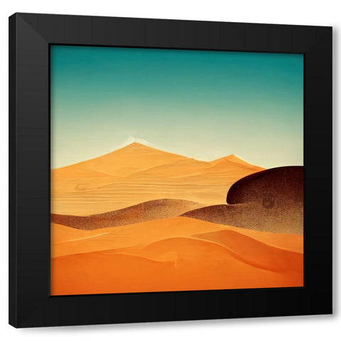 Happy Desert Adventure 3 Black Modern Wood Framed Art Print with Double Matting by Screendoor