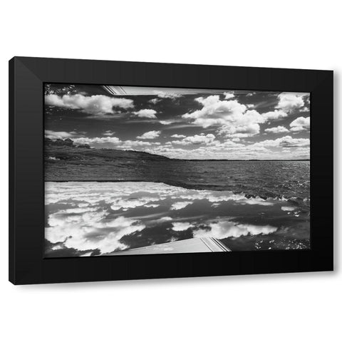 Lake Hartwell II Black Modern Wood Framed Art Print by Malone, Will