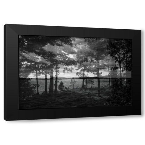 Lake Hartwell III Black Modern Wood Framed Art Print by Malone, Will