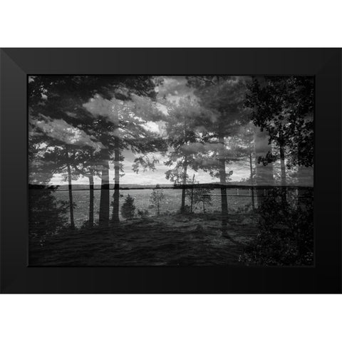 Lake Hartwell III Black Modern Wood Framed Art Print by Malone, Will