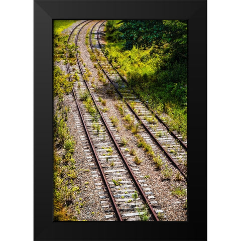 Saluda Tracks Curve  Black Modern Wood Framed Art Print by Malone, Will