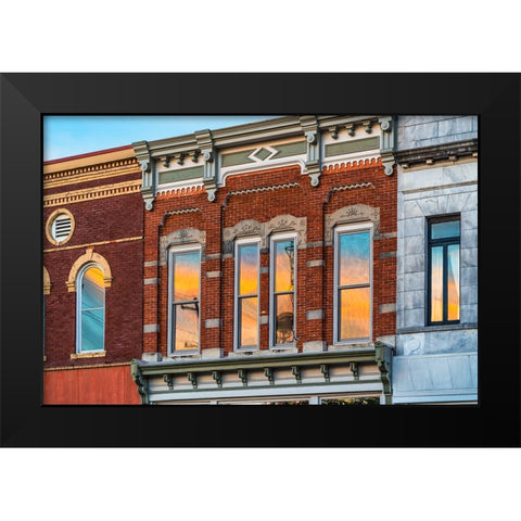 Sunrise on Broad Street 2 Black Modern Wood Framed Art Print by Malone, Will