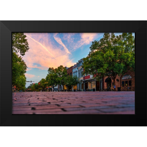 Sunrise on Broad Street Black Modern Wood Framed Art Print by Malone, Will
