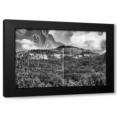 Table Rock II Black Modern Wood Framed Art Print with Double Matting by Malone, Will