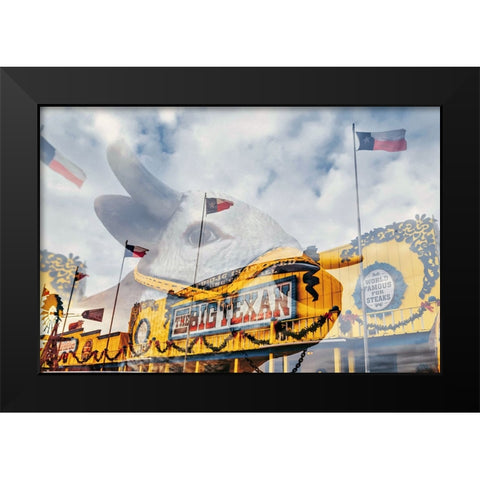 The Big Texan Black Modern Wood Framed Art Print by Malone, Will