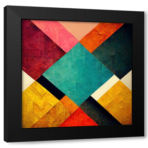 The Color Map 2 Black Modern Wood Framed Art Print with Double Matting by Screendoor