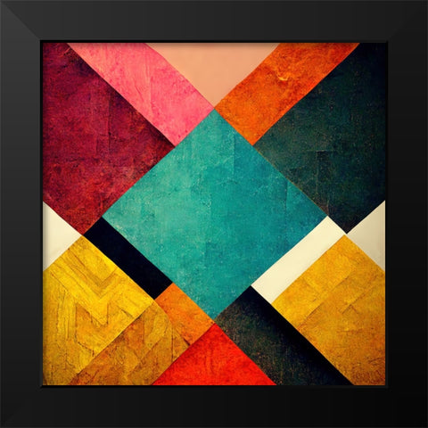 The Color Map 2 Black Modern Wood Framed Art Print by Screendoor