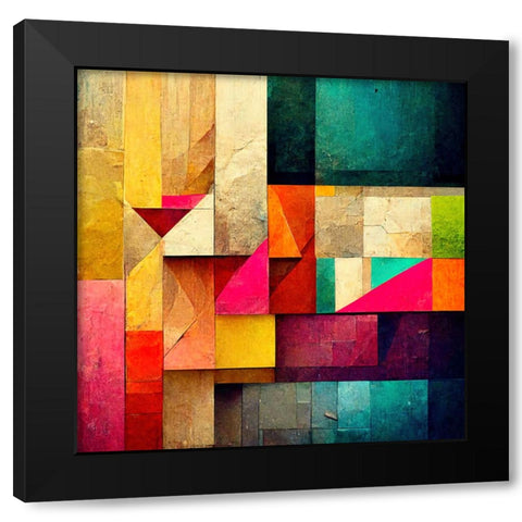 The Color Map 3 Black Modern Wood Framed Art Print with Double Matting by Screendoor