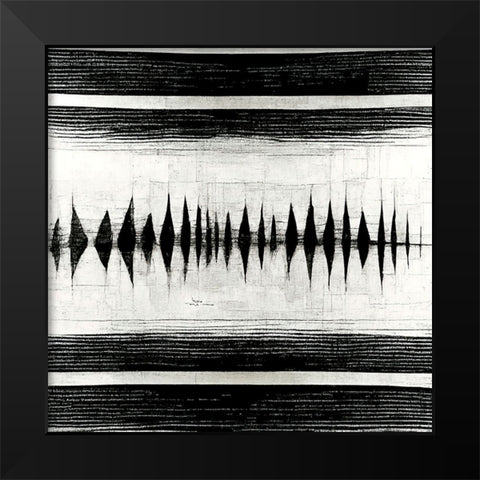 Waveform 3 Black Modern Wood Framed Art Print by Screendoor