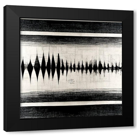 Waveform 7 Black Modern Wood Framed Art Print by Screendoor