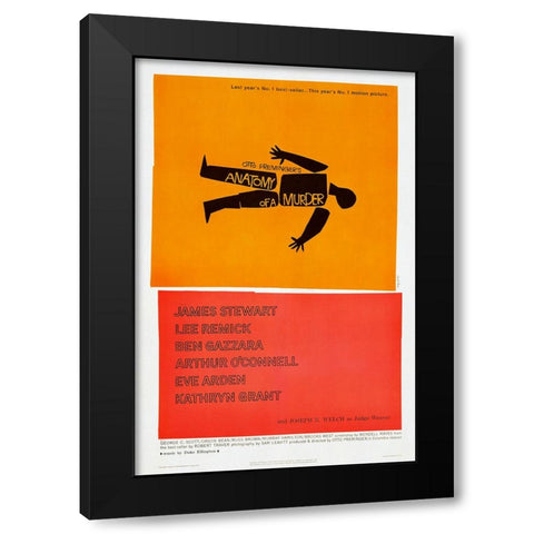 Anatomy Of A Murder Black Modern Wood Framed Art Print with Double Matting by Screendoor