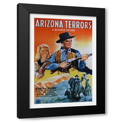 Arizona Terrors Black Modern Wood Framed Art Print by Screendoor