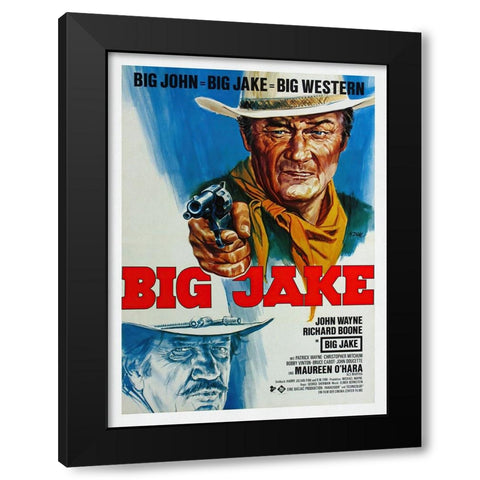 Big Jake 3 Black Modern Wood Framed Art Print by Screendoor