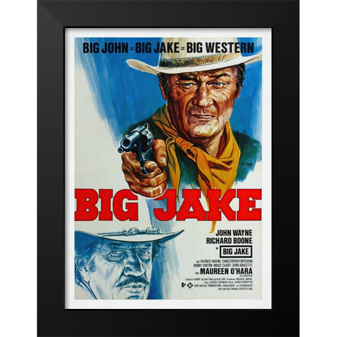 Big Jake 3 Black Modern Wood Framed Art Print by Screendoor