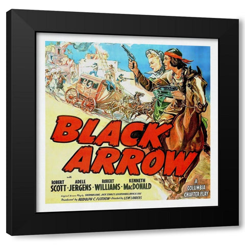 Black Arrow Black Modern Wood Framed Art Print with Double Matting by Screendoor