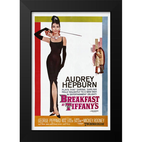 Breakfast At Tiffanys Black Modern Wood Framed Art Print by Screendoor
