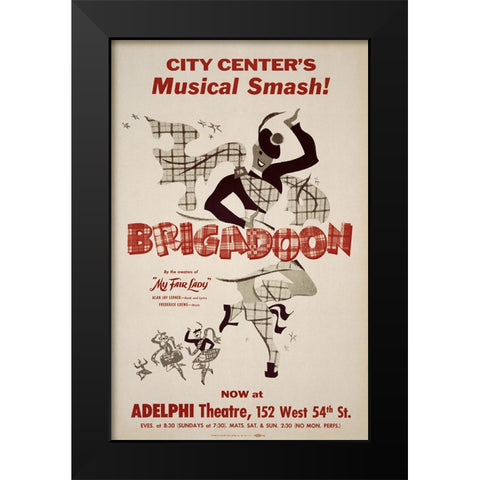 Brigadoon Black Modern Wood Framed Art Print by Screendoor