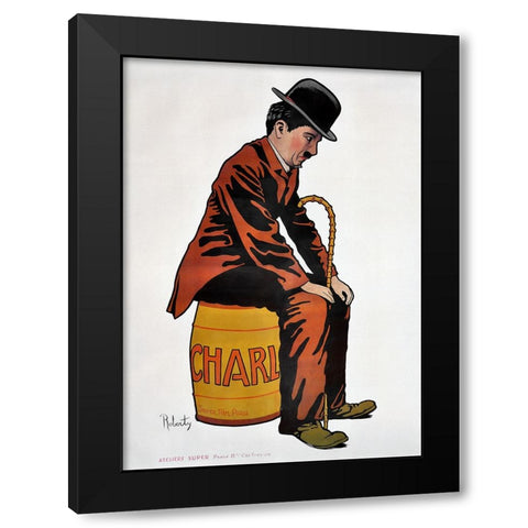 Charlie Black Modern Wood Framed Art Print with Double Matting by Screendoor