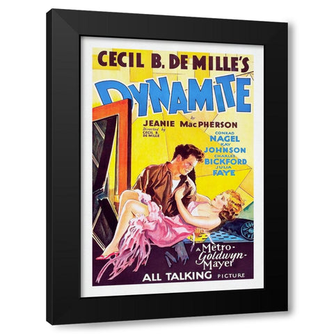 Dynamite Black Modern Wood Framed Art Print with Double Matting by Screendoor