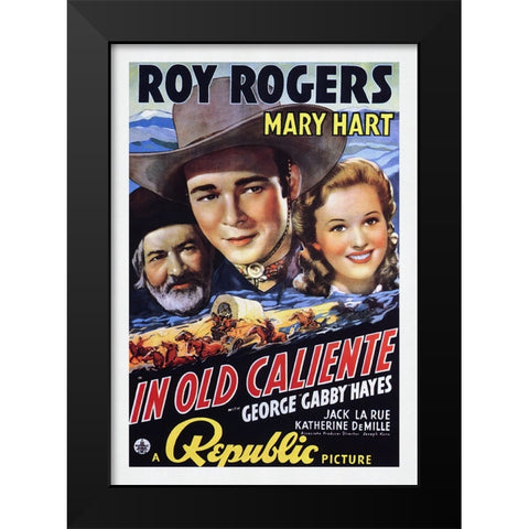 In Old Caliente Black Modern Wood Framed Art Print by Screendoor