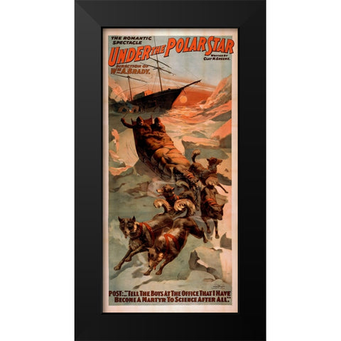 Under The Polar Star Black Modern Wood Framed Art Print by Screendoor