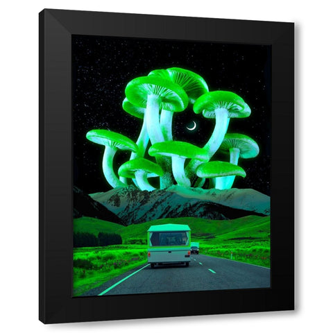 Trippyland Black Modern Wood Framed Art Print by Orozco, Danner