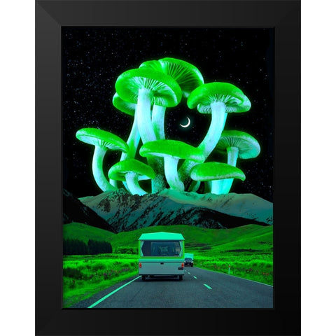 Trippyland Black Modern Wood Framed Art Print by Orozco, Danner