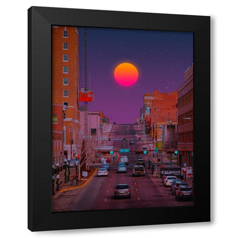 Sundown 1 Black Modern Wood Framed Art Print with Double Matting by Orozco, Danner