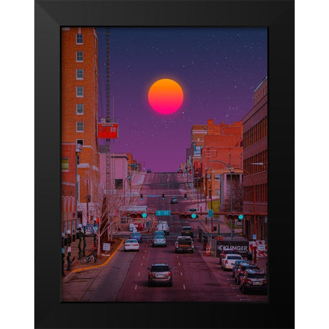 Sundown 1 Black Modern Wood Framed Art Print by Orozco, Danner