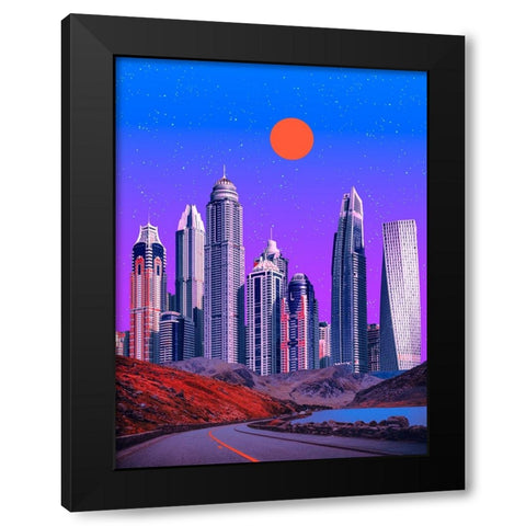 Nocturnal Paradise 2 Black Modern Wood Framed Art Print by Orozco, Danner