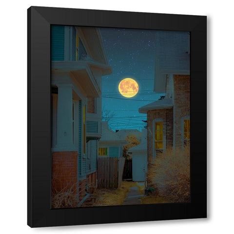Moonlight 3 Black Modern Wood Framed Art Print by Orozco, Danner