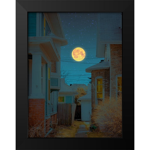 Moonlight 3 Black Modern Wood Framed Art Print by Orozco, Danner
