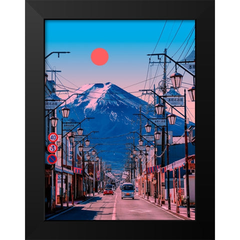 Fuji Black Modern Wood Framed Art Print by Orozco, Danner