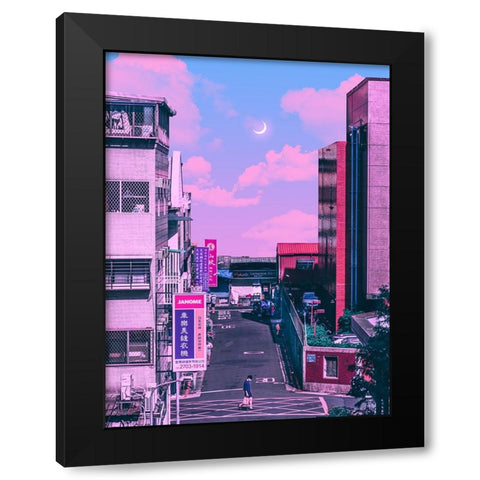 Anime Vs Reality 3 Black Modern Wood Framed Art Print with Double Matting by Orozco, Danner