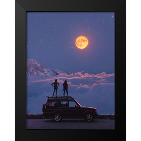 Moonlight 1 Black Modern Wood Framed Art Print by Orozco, Danner