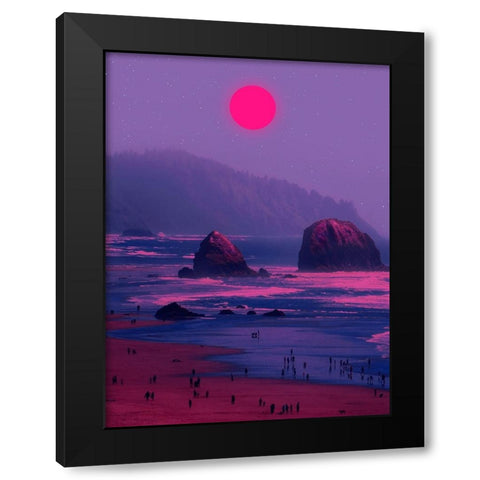 Sundown 2 Black Modern Wood Framed Art Print with Double Matting by Orozco, Danner