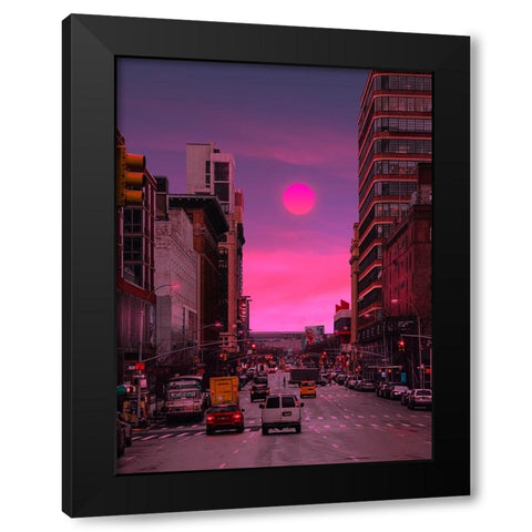 Sundown 4 Black Modern Wood Framed Art Print with Double Matting by Orozco, Danner