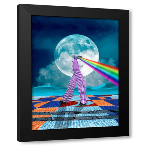 Surreal Navigator Black Modern Wood Framed Art Print with Double Matting by Orozco, Danner